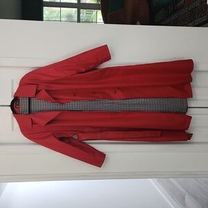 Great Condition Vintage Red London Fog Trench Coat